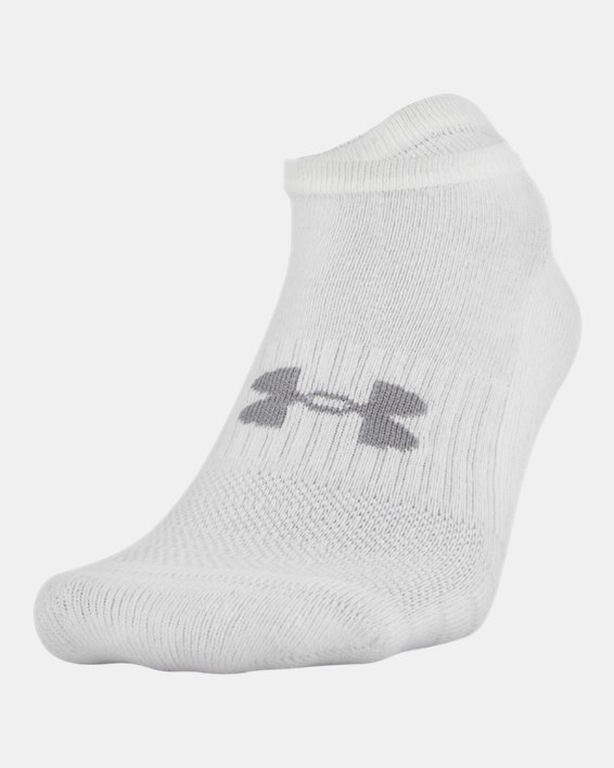Unisex UA Training Cotton No Show 6-Pack Socks, Gray, pdpMainDesktop image number 6